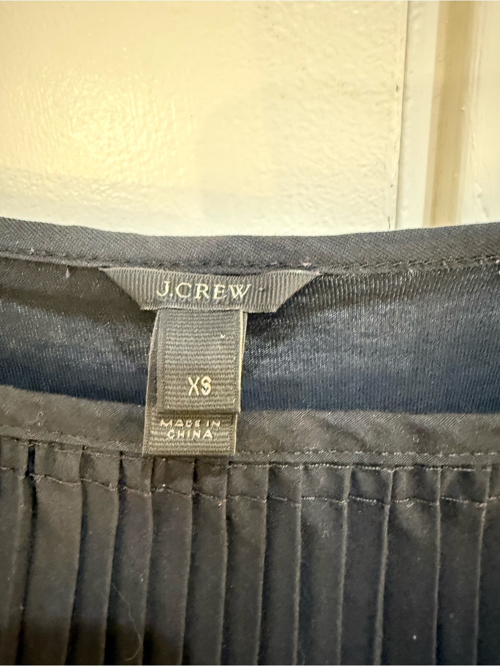J. Crew Black Pleated top - Picture 2 of 5